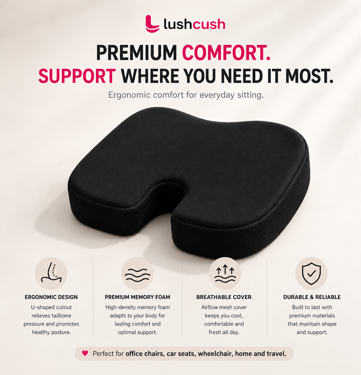 lushcush tailbone cushion