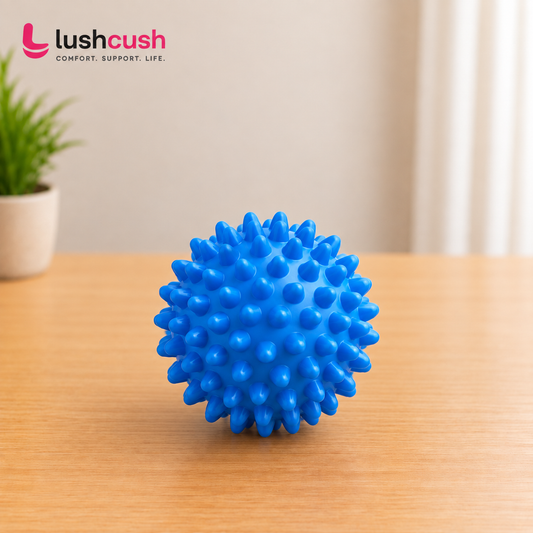 LushCush® Blue Spiky Massage Ball – Deep Tissue Trigger Point Massage Ball