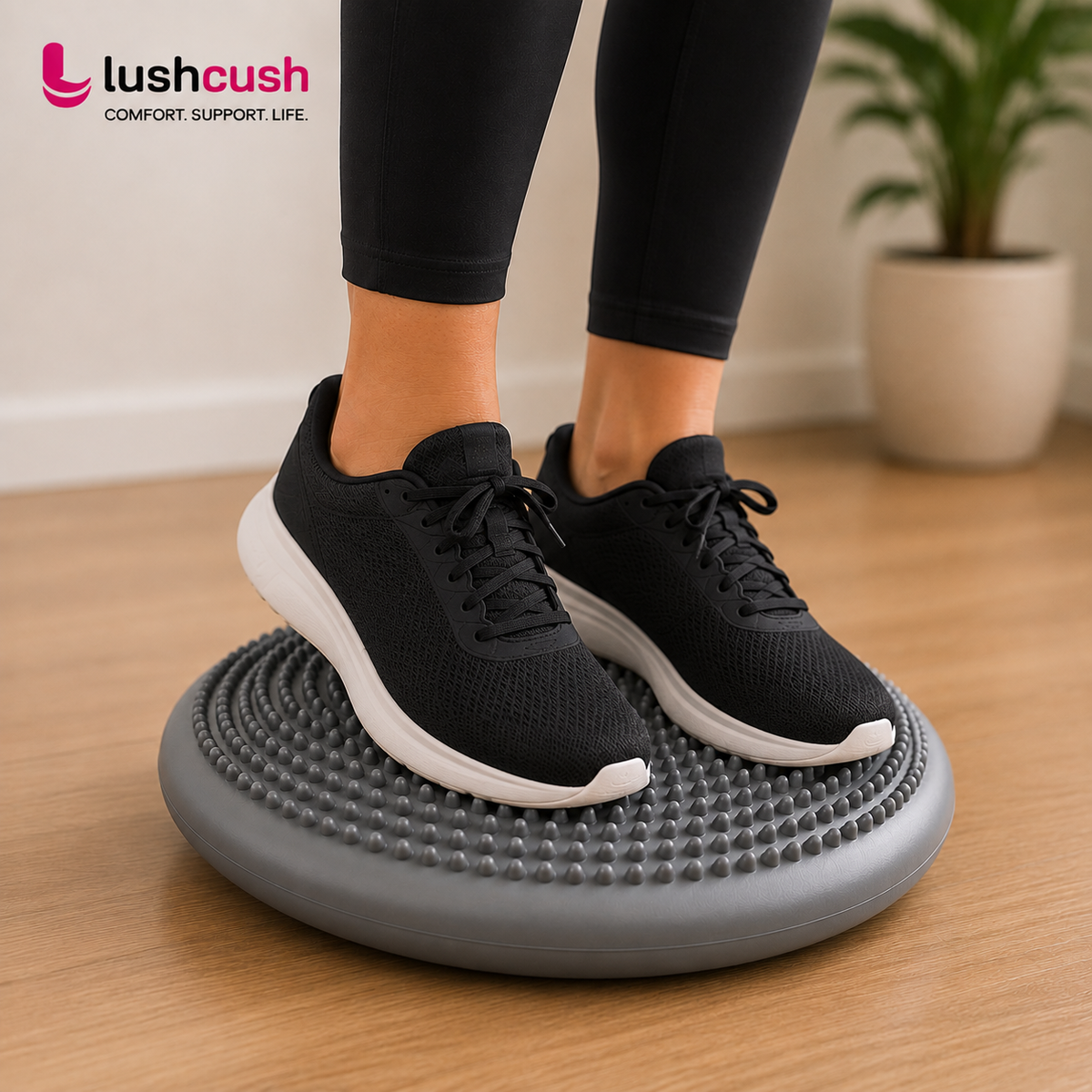 LushCush® Wobble Cushion – Balance & Stability Cushion for Active Sitting, Core Strength & Posture